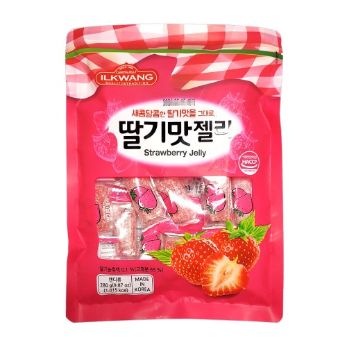 일광제과 딸기맛젤리(280g) 1봉
